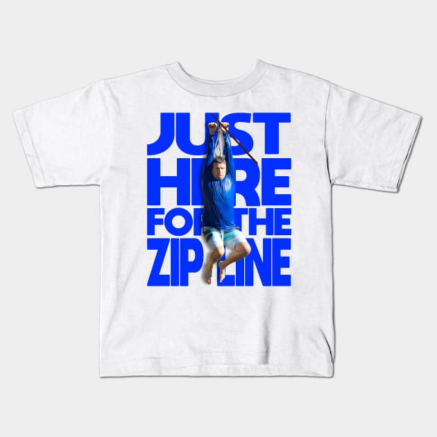 RONNIE Just Here For The Zip Line Kids T-Shirt by darklordpug